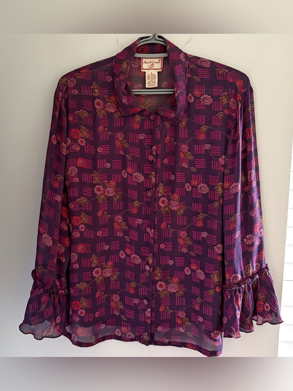 Vintage April Cornell Blouse M